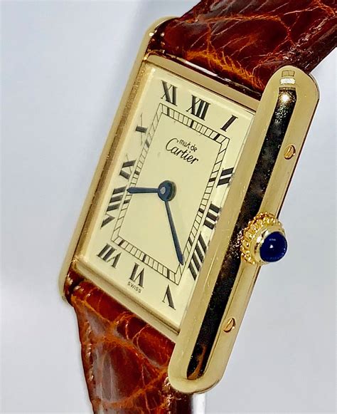 vermeil cartier watch|cartier 925 argent watch price.